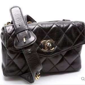 Authentic Vintage CHANEL belt bag 75/30 in classic lambskin leather